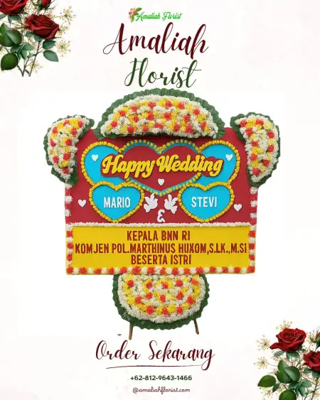 Papan Bunga Pernikahan Kwadungan